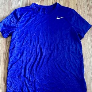 Nike Purple Short Sleeve Crew Tee with White Swoosh